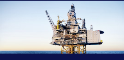 Offshore platform at sea