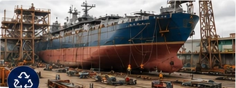 Ship recycling yard